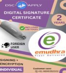 eMudhra Class 3 Individual Foreign Combo DSC Signing And Encryption For 2 Years With Token
