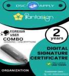 Pantasign Class 3 Organization Foreign Combo DSC Signing And Encryption For 2 Years With Token