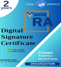 Vsign Class 3 Combo DSC Organization Signing and Encryption for 2 Years with Token
